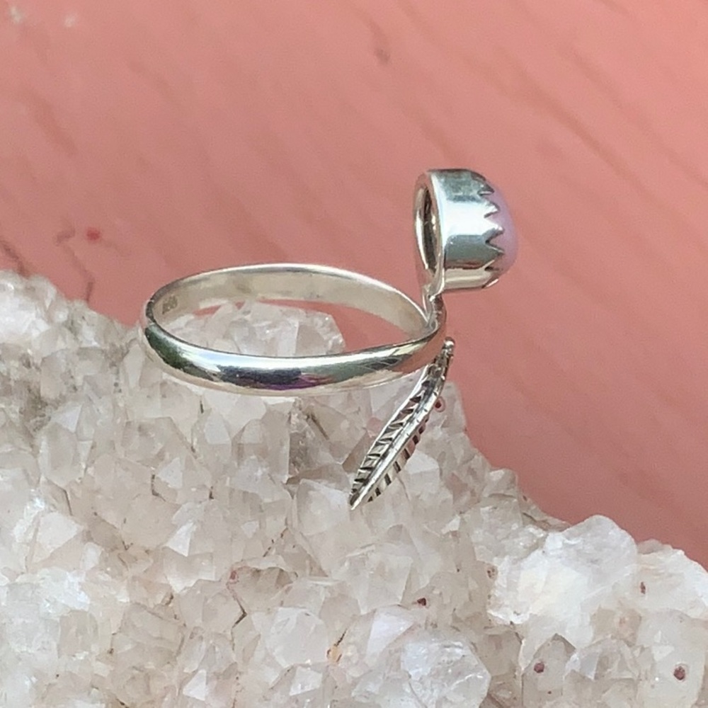 BOUTIQUE ROSE QUARTZ 925 STERLING SILVER RING, 6 - Picture 4 of 11